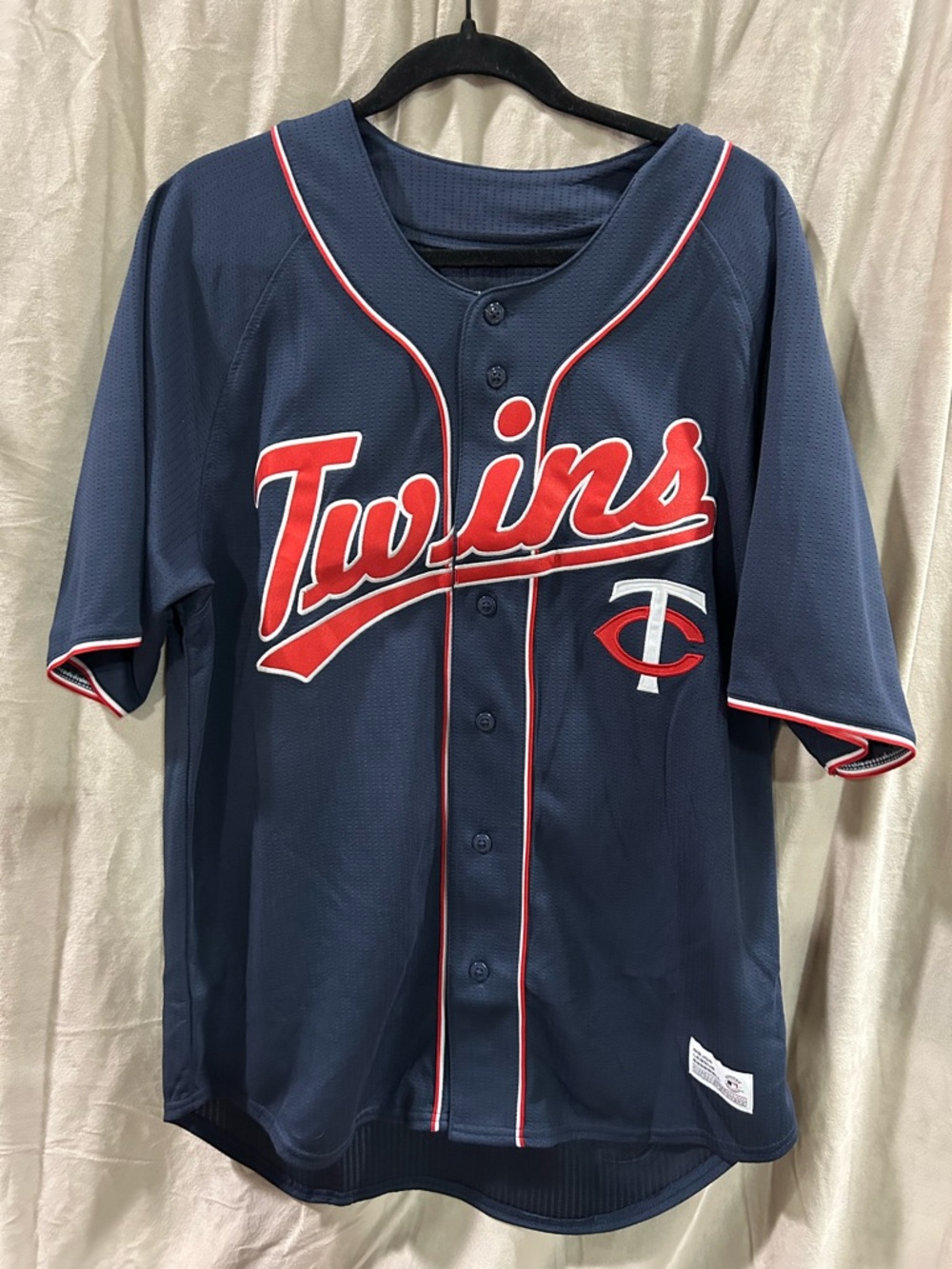 Genuine Merchandise Navy and Red Twins Men’s Baseball Jersey